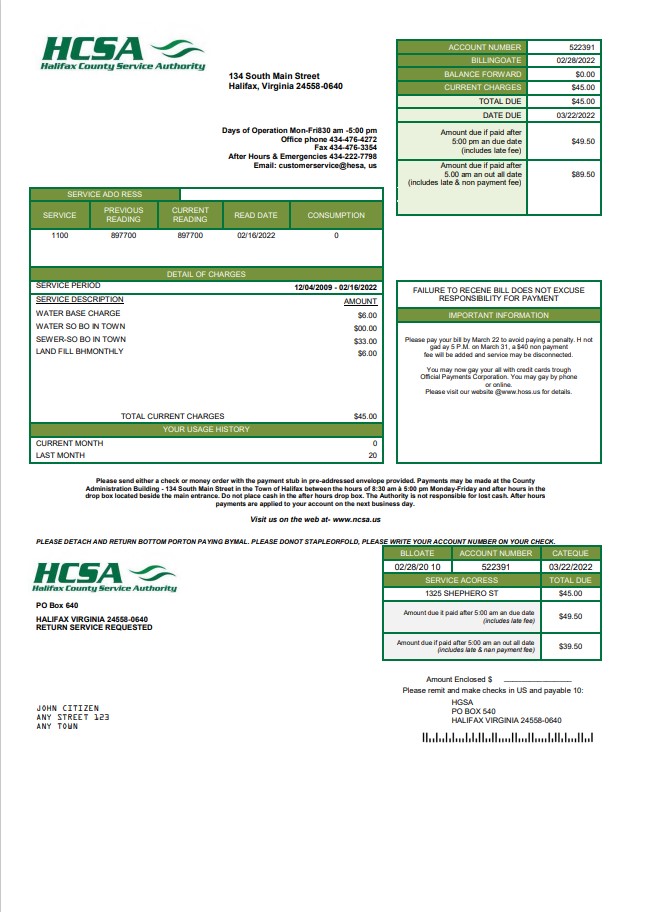 Minol USA business utility bill 